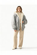 Cozy Lined Oversized Bomber Jacket | ventumra