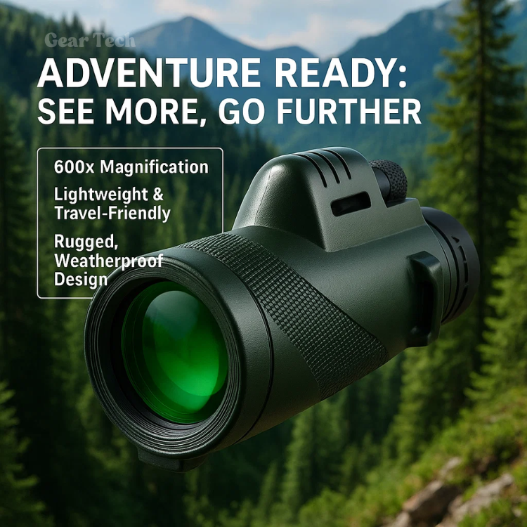 600x Zoom Monocular with HD Lens, Ultra-Light for Outdoors | ventumra
