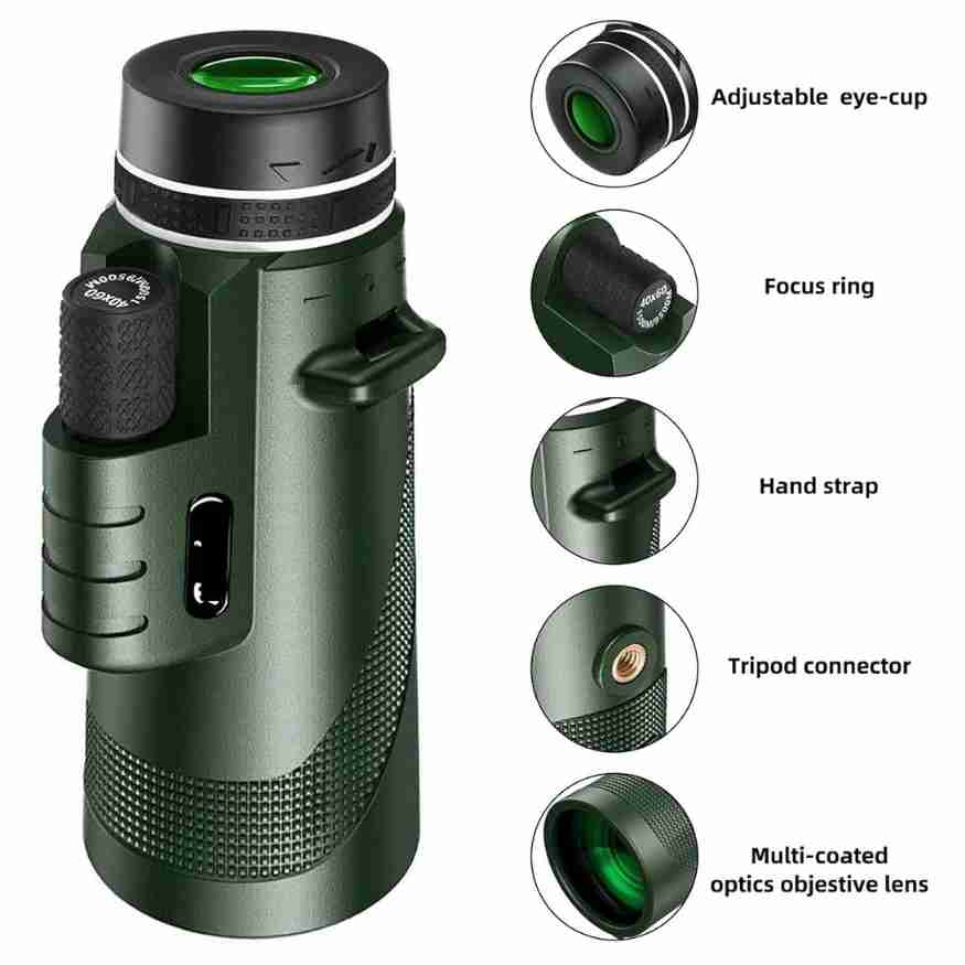 600x Zoom Monocular with HD Lens, Ultra-Light for Outdoors | ventumra
