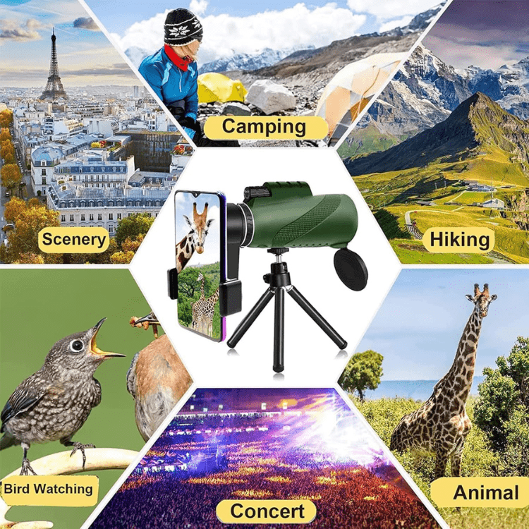 600x Zoom Monocular with HD Lens, Ultra-Light for Outdoors | ventumra