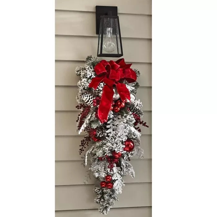 Cordless Prelit Holiday Trim LED Lights, Auto-Timer & Premium Red/White Decor | ventumra