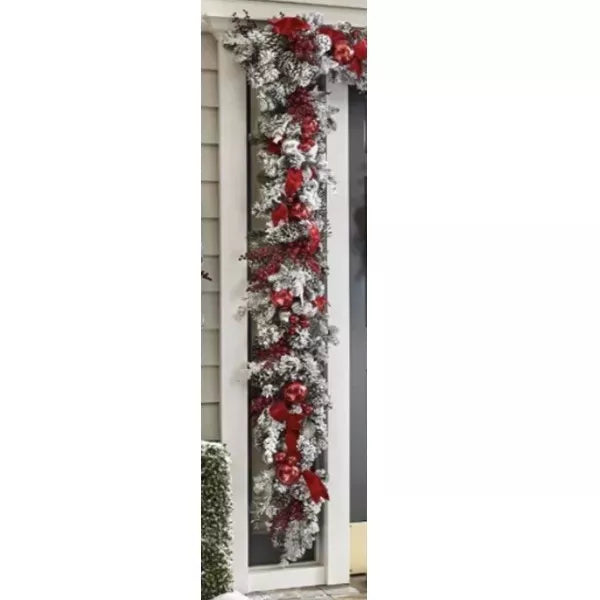 Cordless Prelit Holiday Trim LED Lights, Auto-Timer & Premium Red/White Decor | ventumra