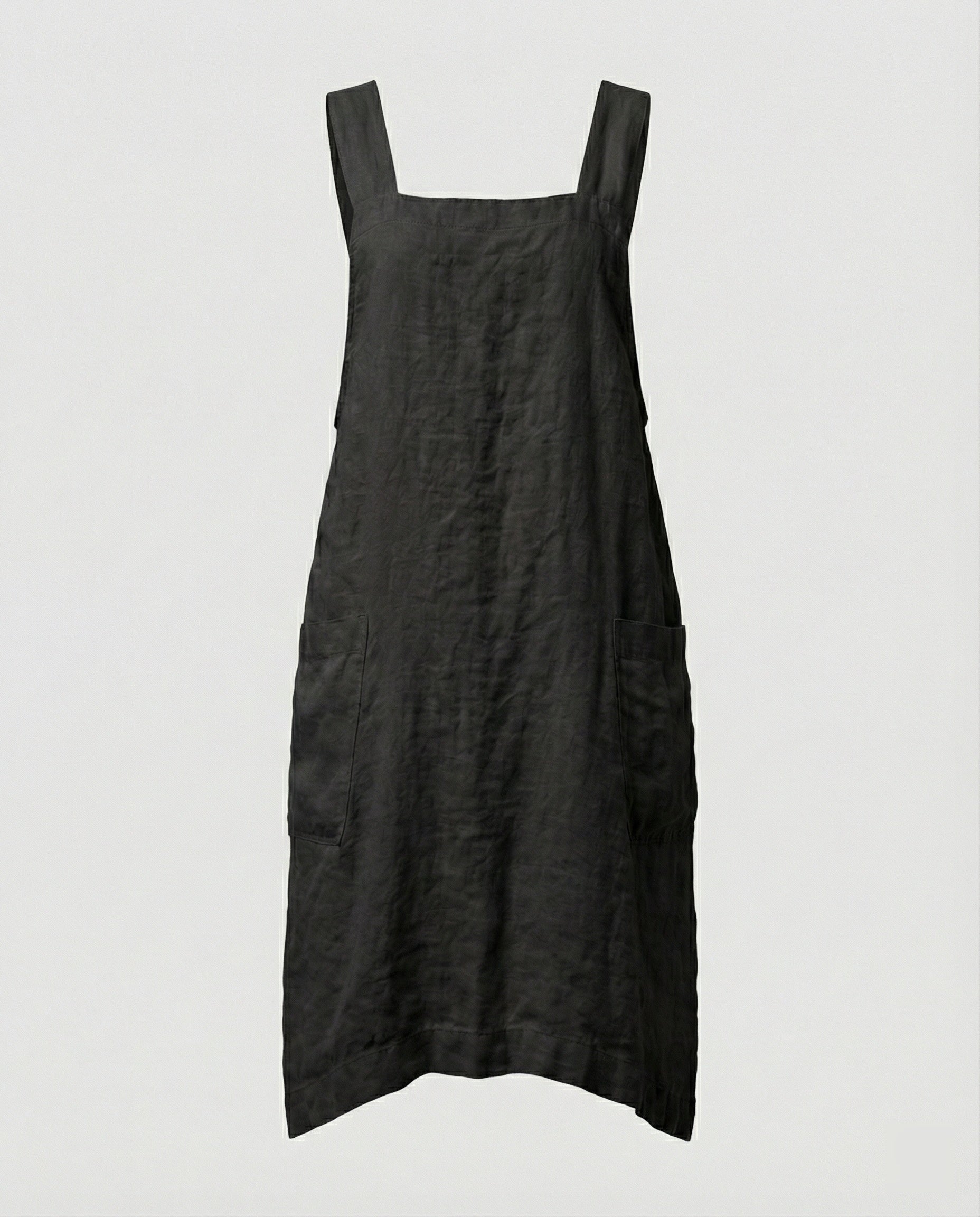 Comfortable Cotton Cross-Back Apron Dress | ventumra