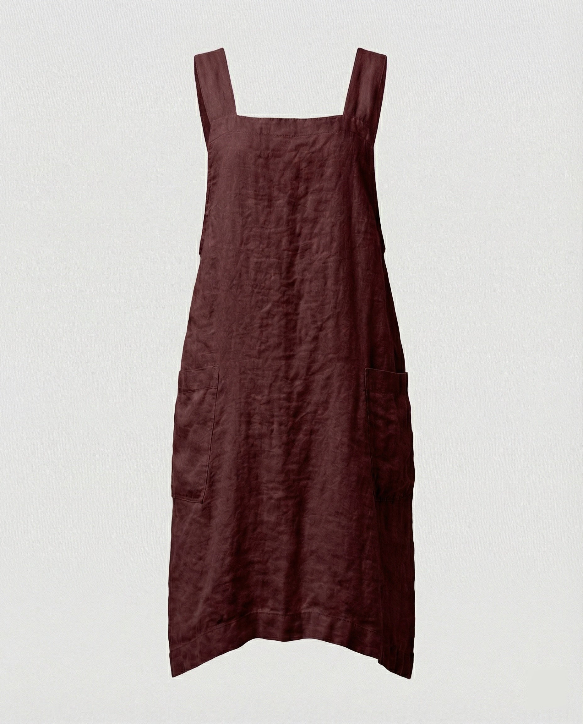 Comfortable Cotton Cross-Back Apron Dress | ventumra