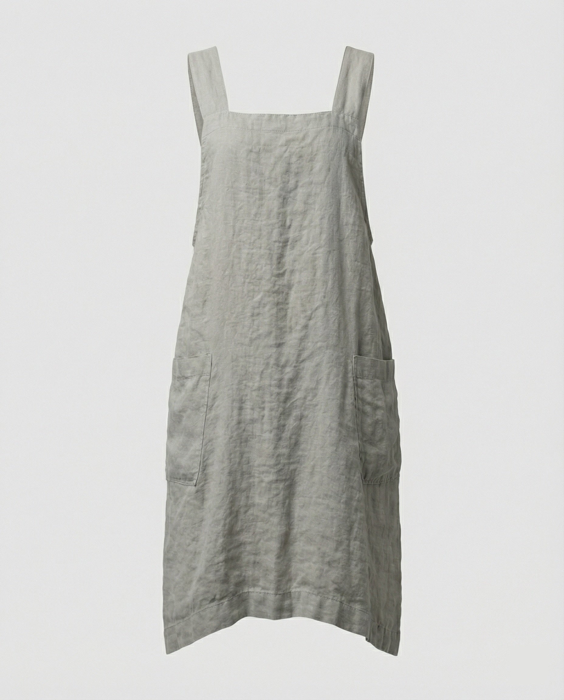 Comfortable Cotton Cross-Back Apron Dress | ventumra