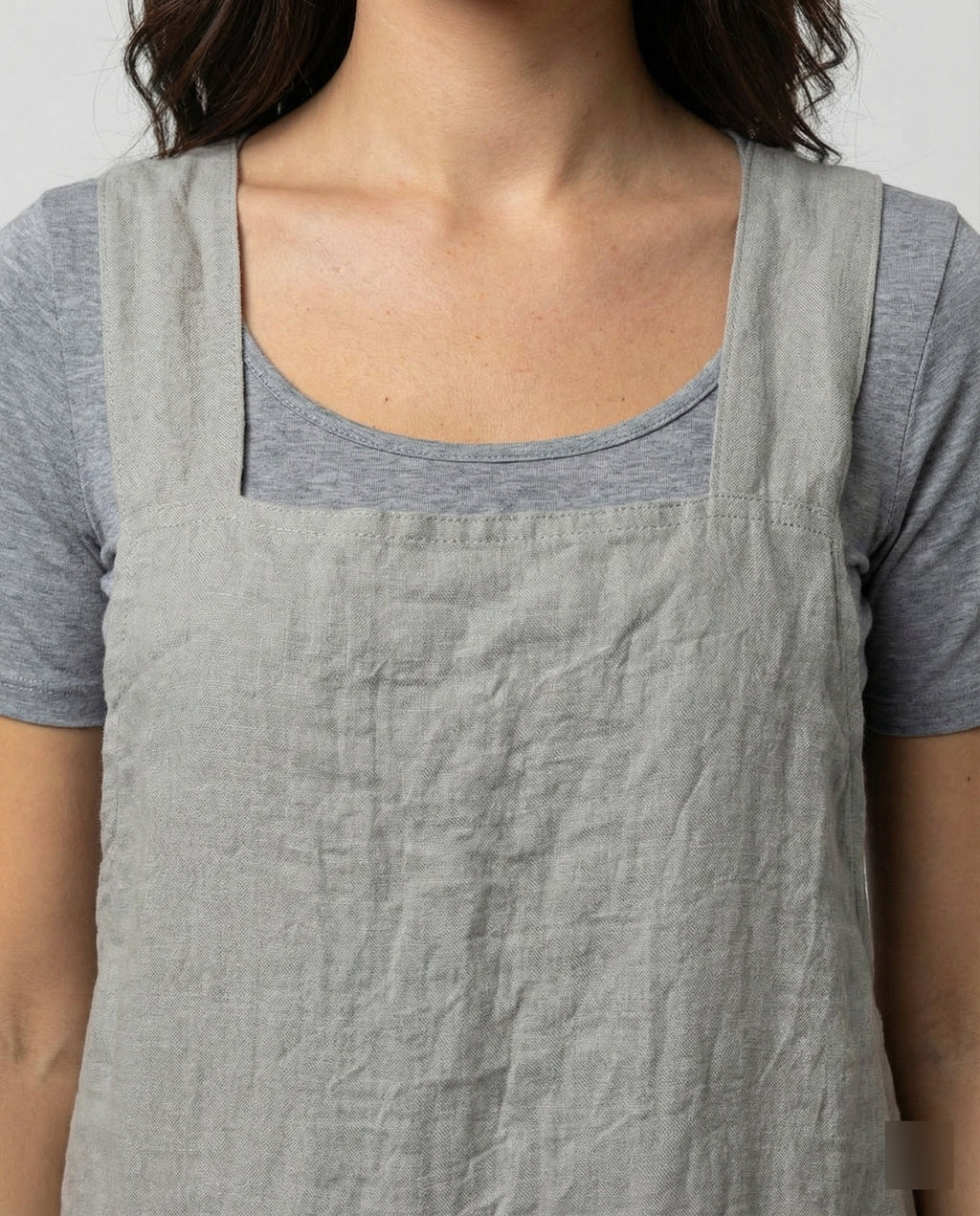 Comfortable Cotton Cross-Back Apron Dress | ventumra