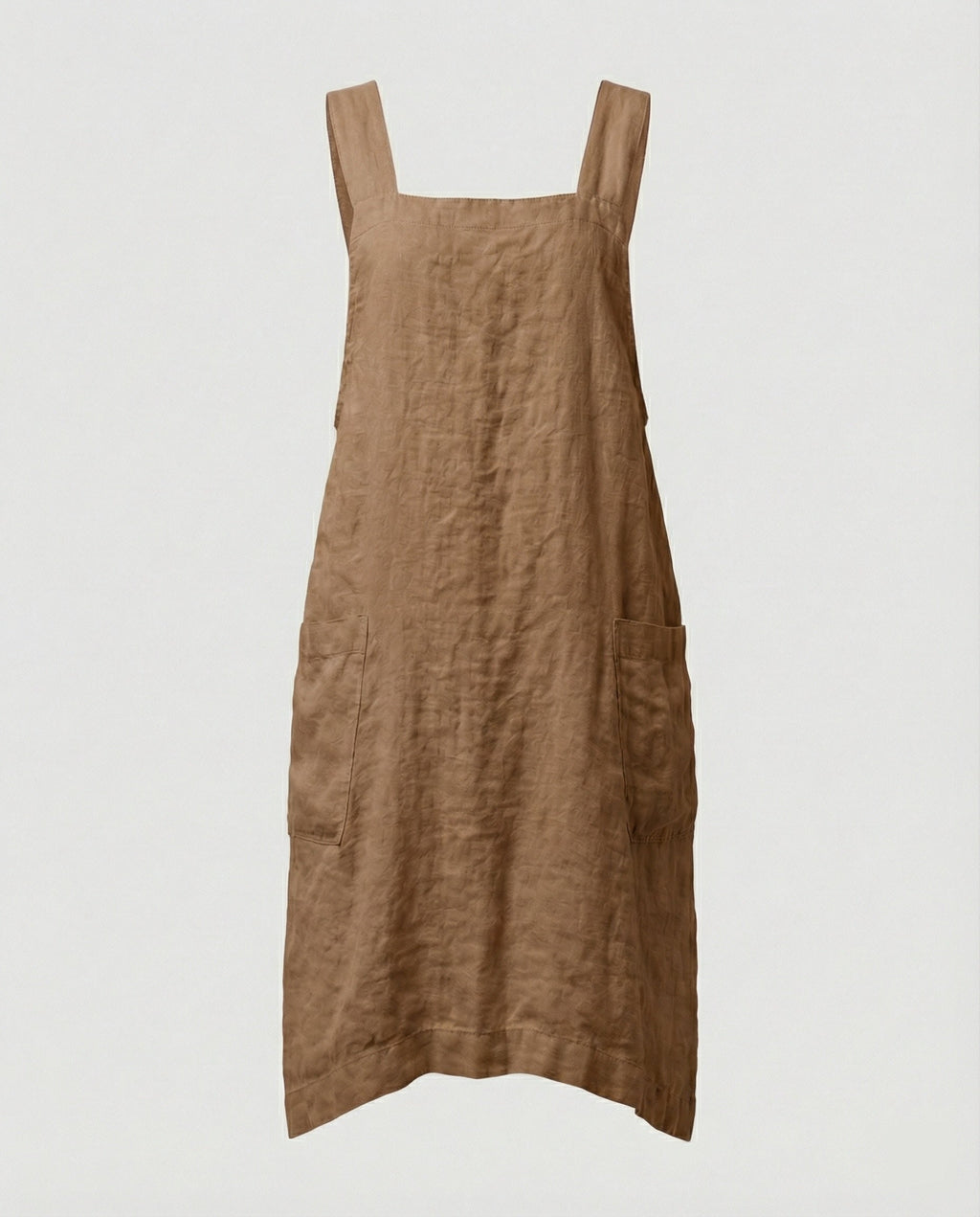Comfortable Cotton Cross-Back Apron Dress | ventumra