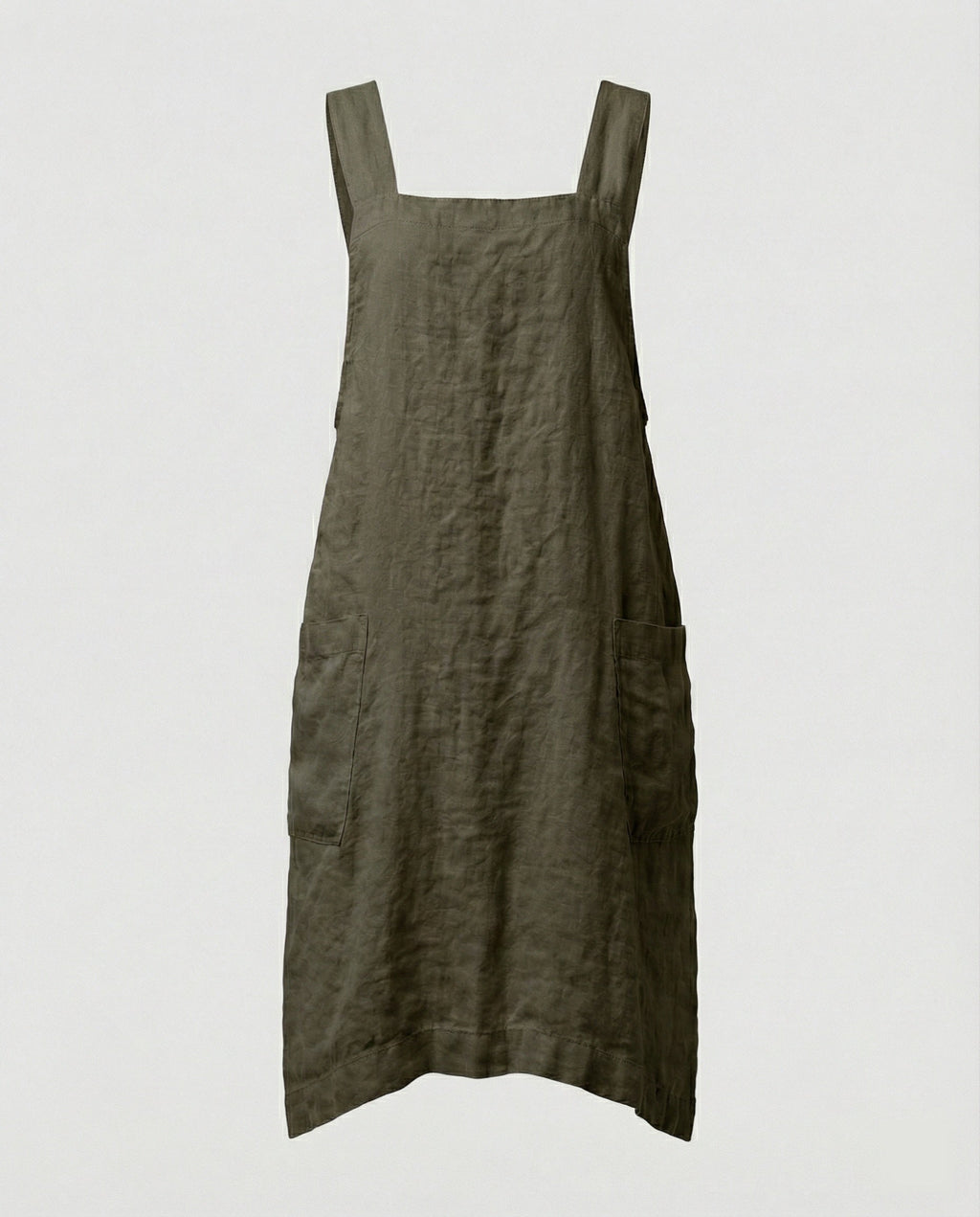 Comfortable Cotton Cross-Back Apron Dress | ventumra