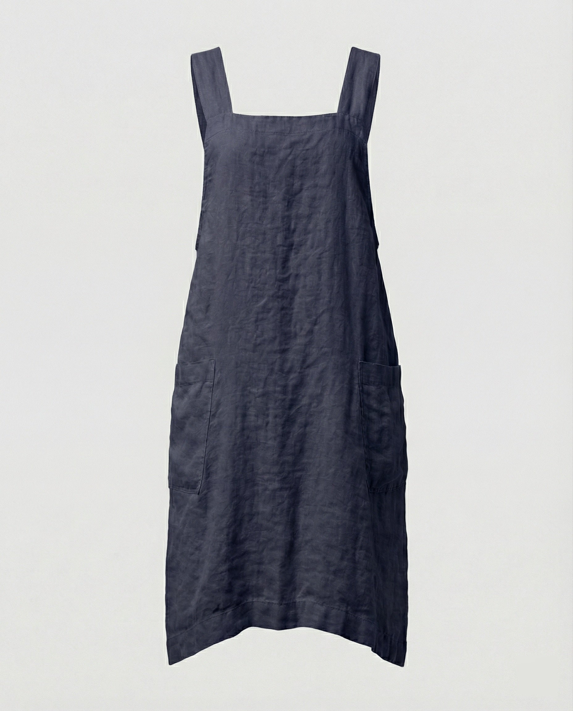 Comfortable Cotton Cross-Back Apron Dress | ventumra