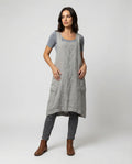 Comfortable Cotton Cross-Back Apron Dress | ventumra