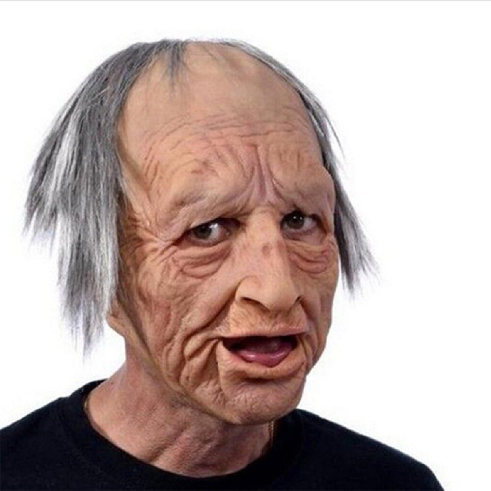 Lifelike Elderly Gentleman Halloween Mask for Adults | ventumra