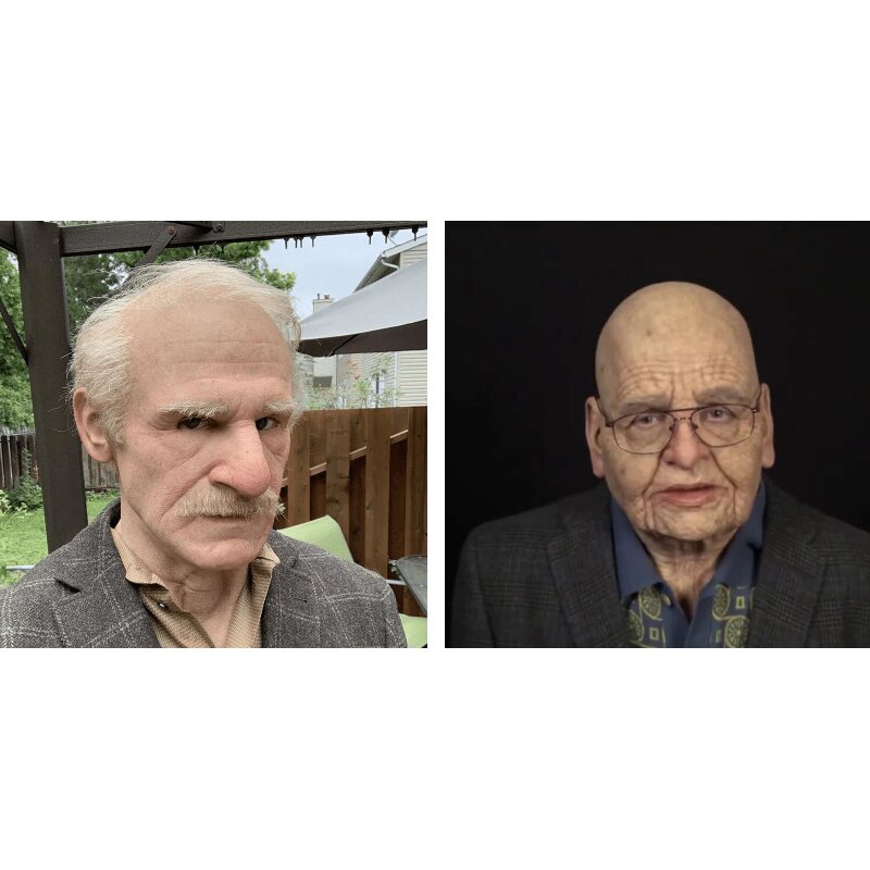 Lifelike Elderly Gentleman Halloween Mask for Adults | ventumra