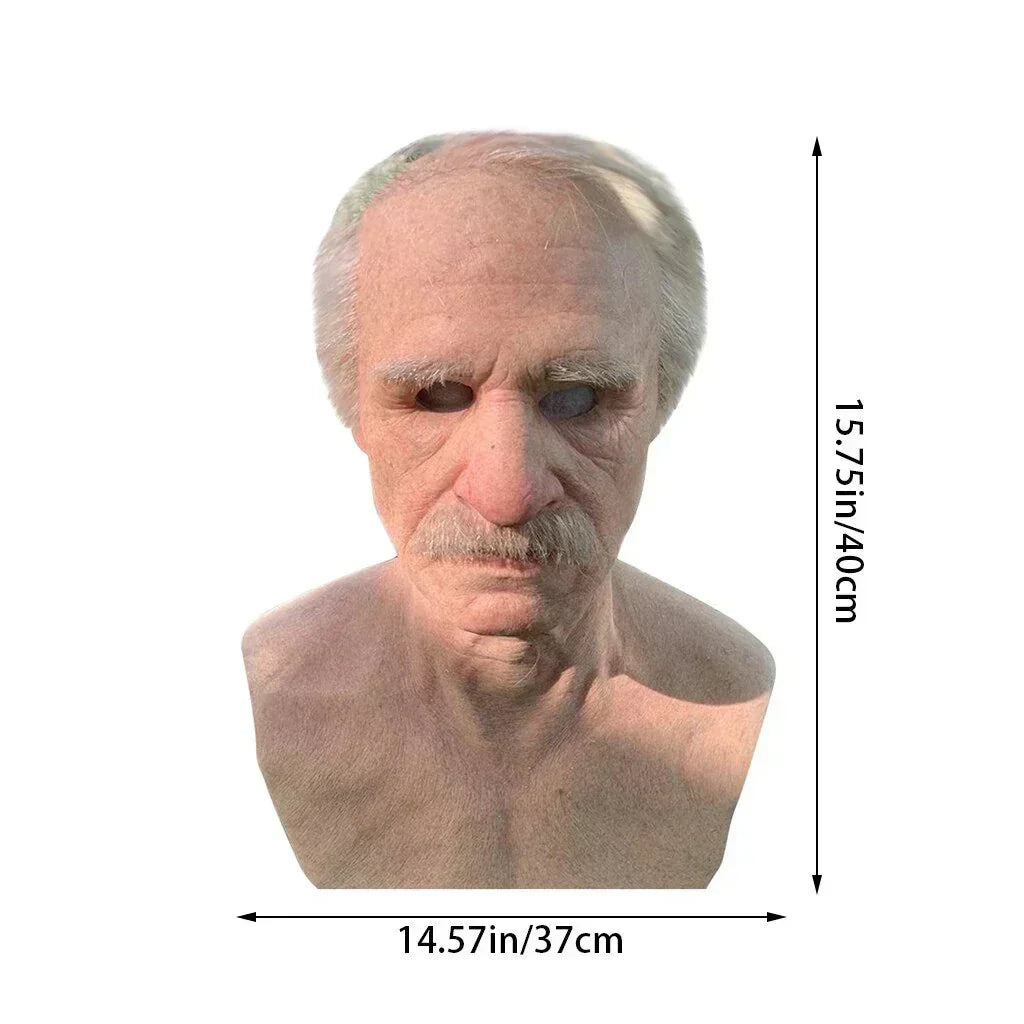 Lifelike Elderly Gentleman Halloween Mask for Adults | ventumra