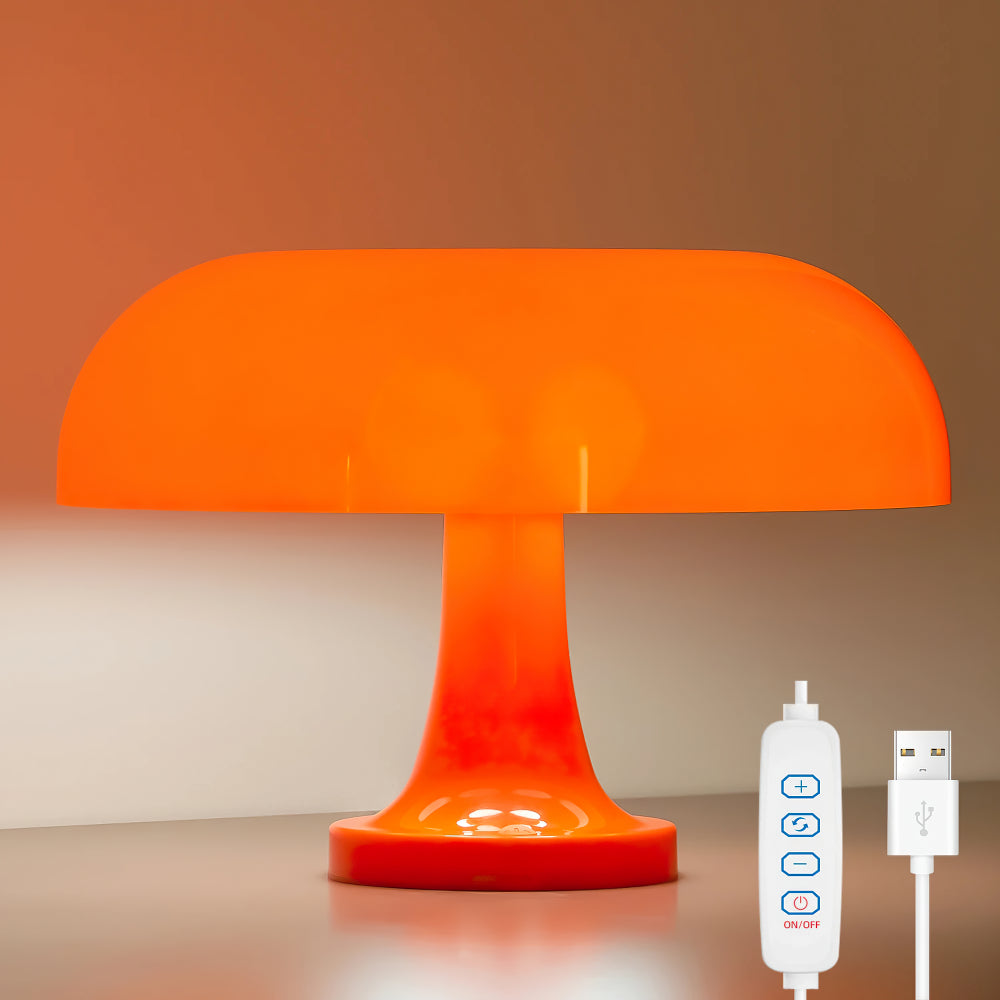 Dimmable Mushroom Table Lamp with USB | ventumra