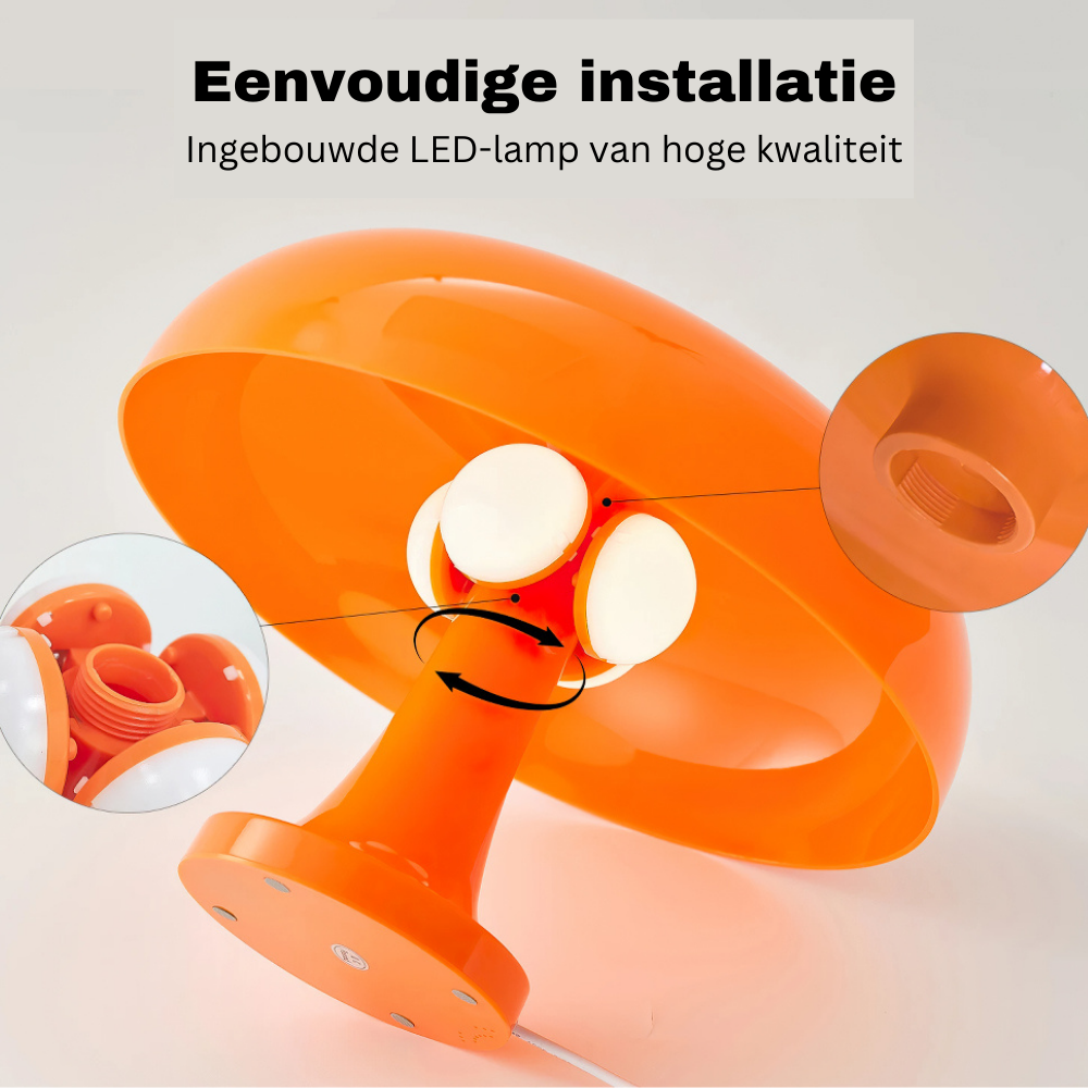 Dimmable Mushroom Table Lamp with USB | ventumra