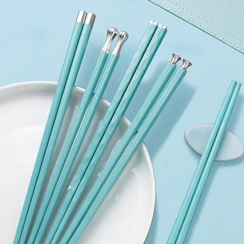 Chopstick Set - Elegant Alloy Utensils (5 Pairs) | ventumra