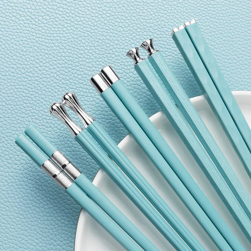 Chopstick Set - Elegant Alloy Utensils (5 Pairs) | ventumra