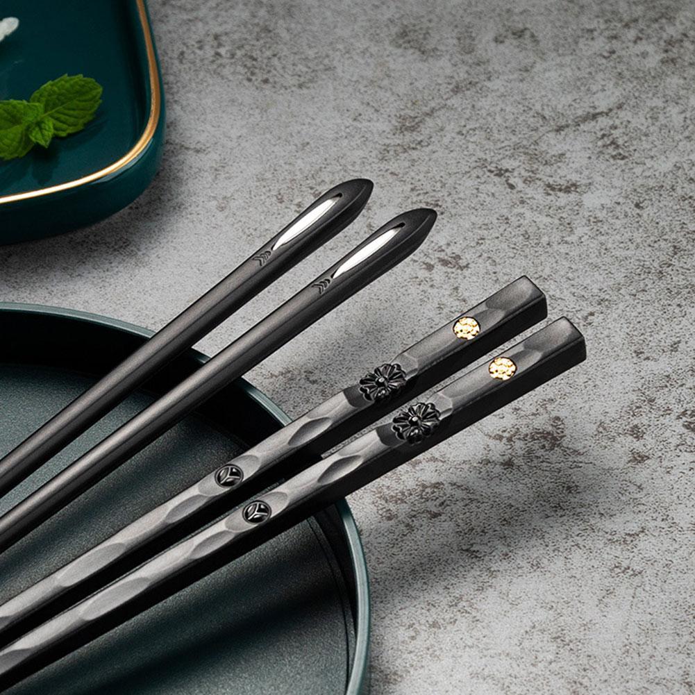 Chopstick Set - Elegant Alloy Utensils (5 Pairs) | ventumra