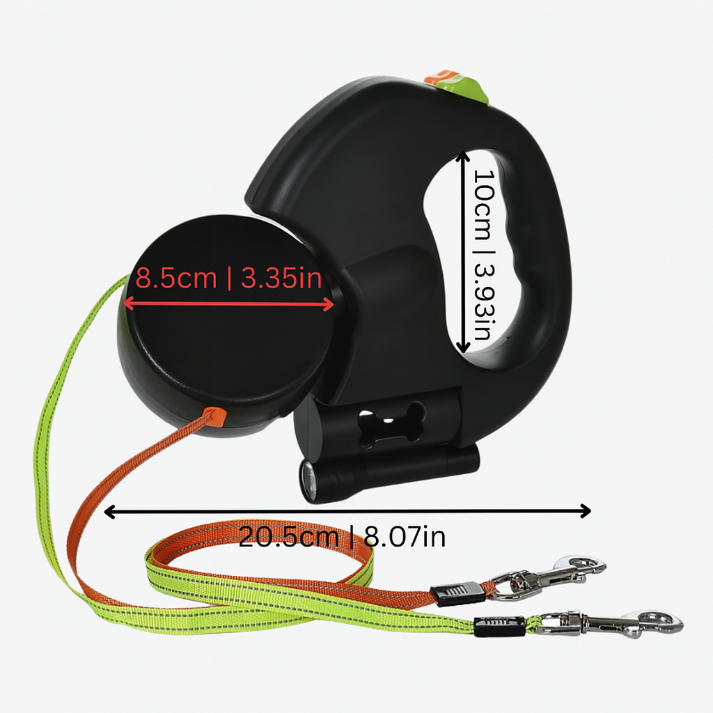 Dual Dog Retractable Leash with 360 Rotation | ventumra