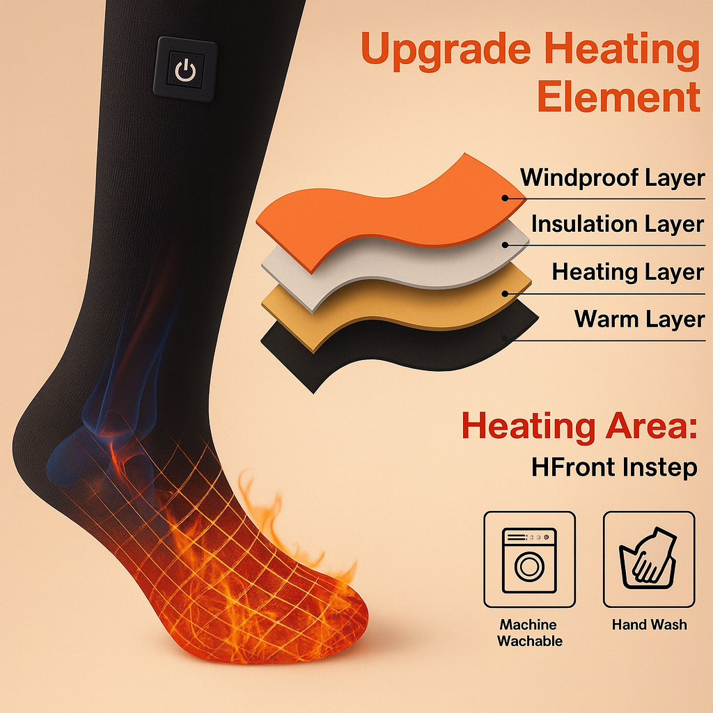 Electric Heating Circulation Cold Weather Winter Socks | ventumra