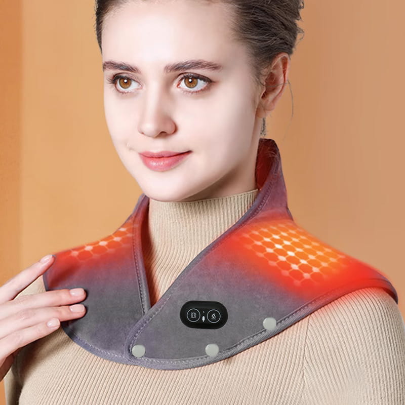 '- Electric heating pad for neck and shoulders with vibration | ventumra