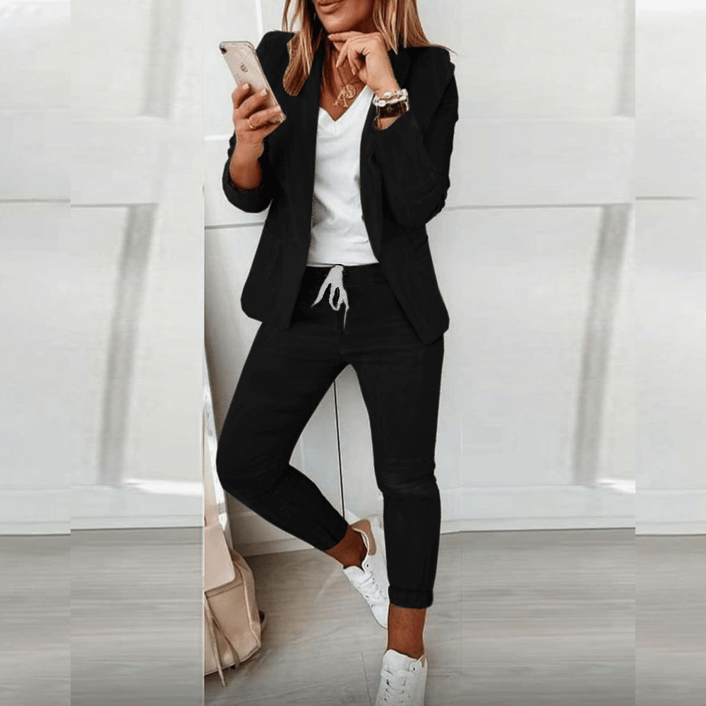 Chic Comfort Blazer and Trouser Set | ventumra