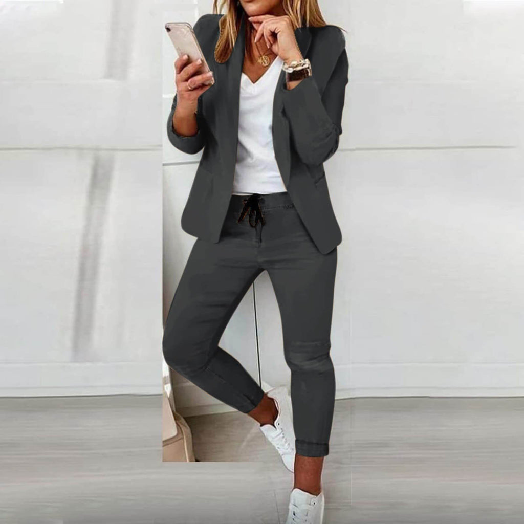 Chic Comfort Blazer and Trouser Set | ventumra