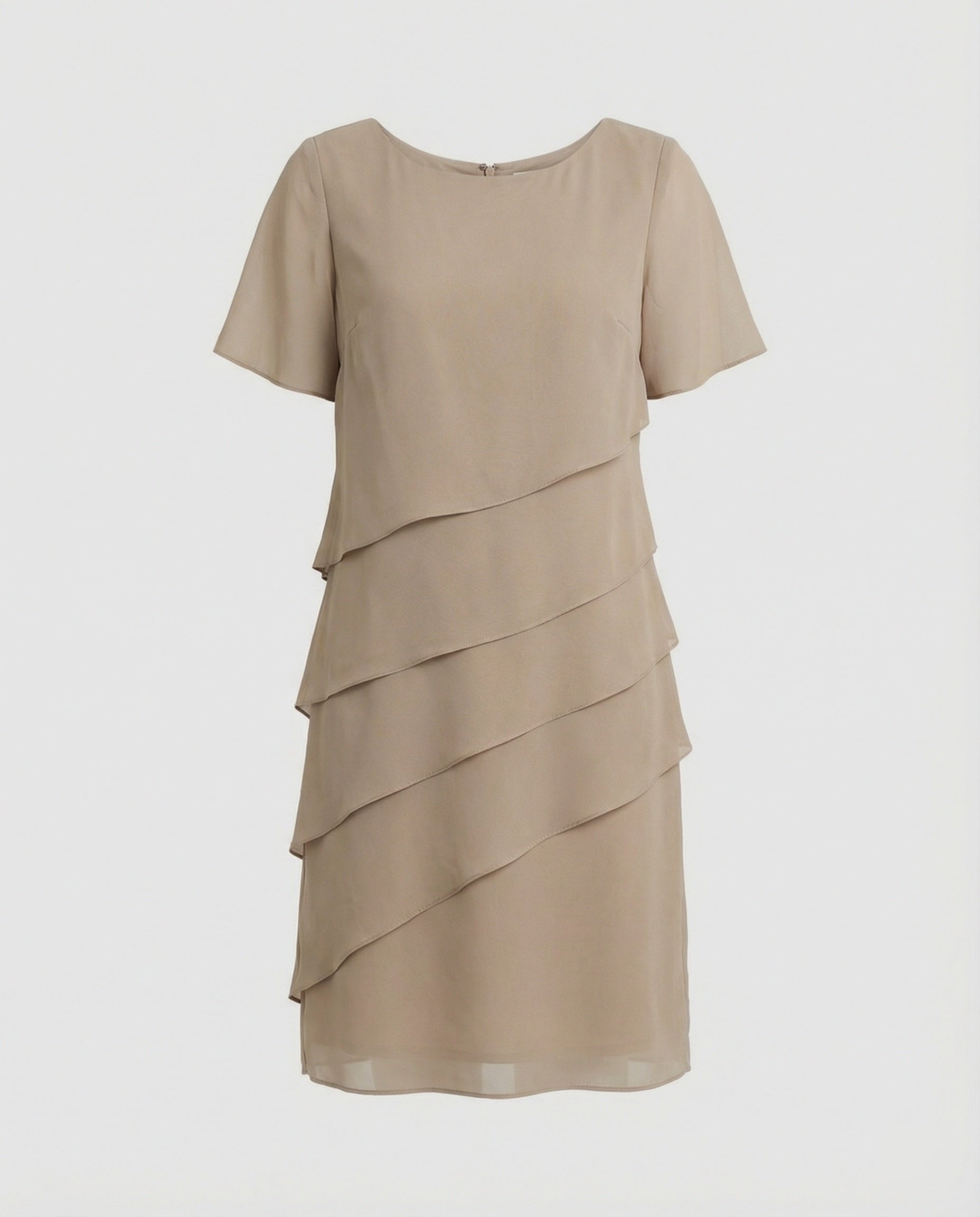 Flowy Chiffon Dress with Layered Detail | ventumra