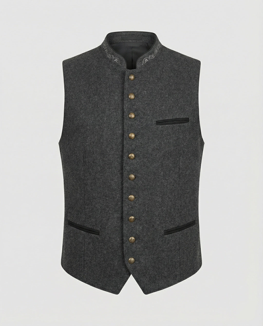 Men's Classic Grey Herringbone Vest | ventumra