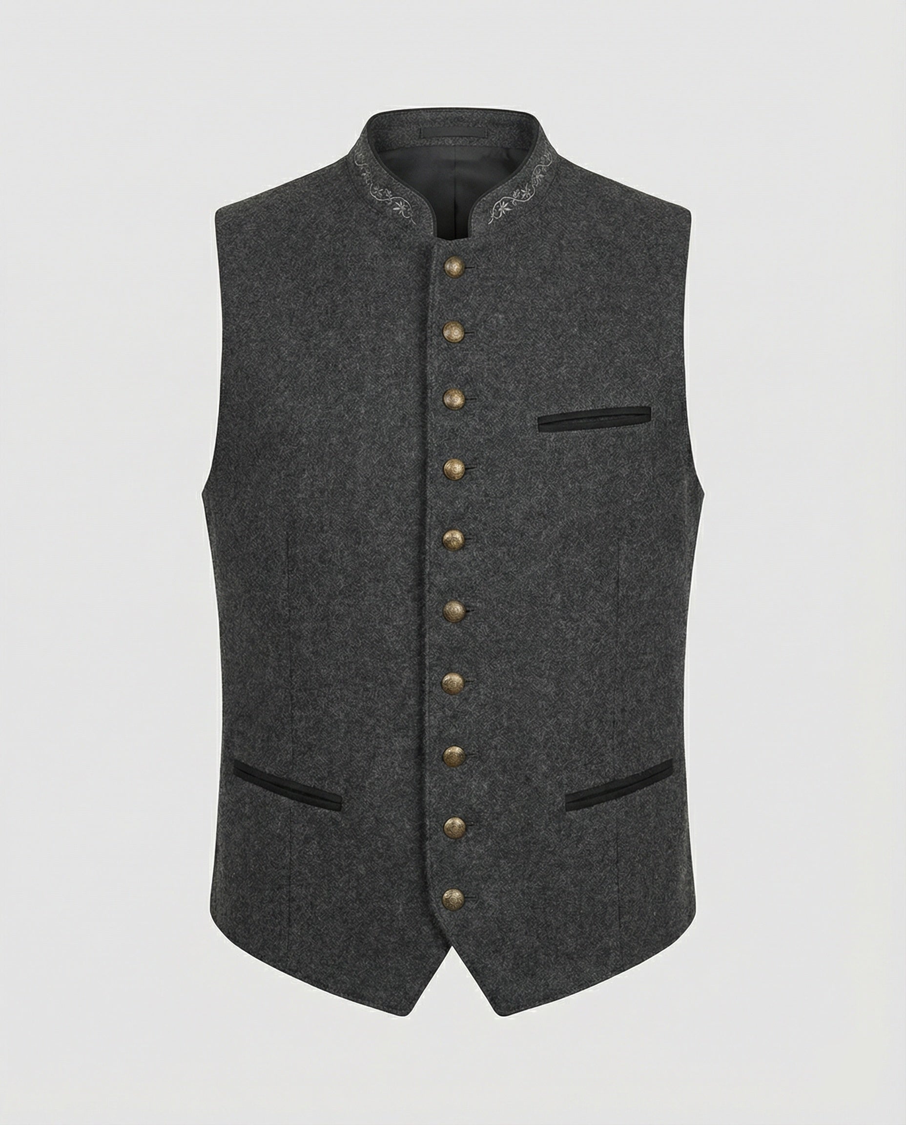 Men's Classic Grey Herringbone Vest | ventumra