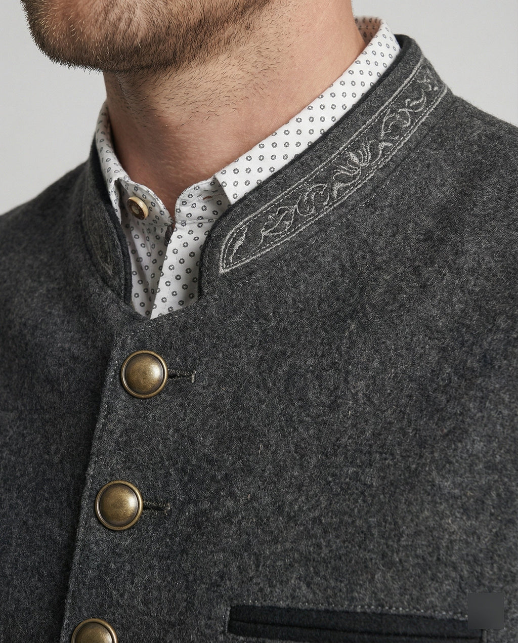 Men's Classic Grey Herringbone Vest | ventumra