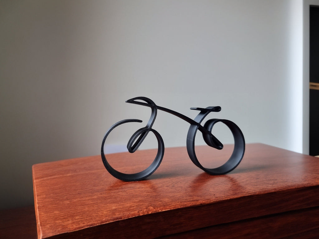 Elegant minimalist bicycle sculpture wireframe style | ventumra