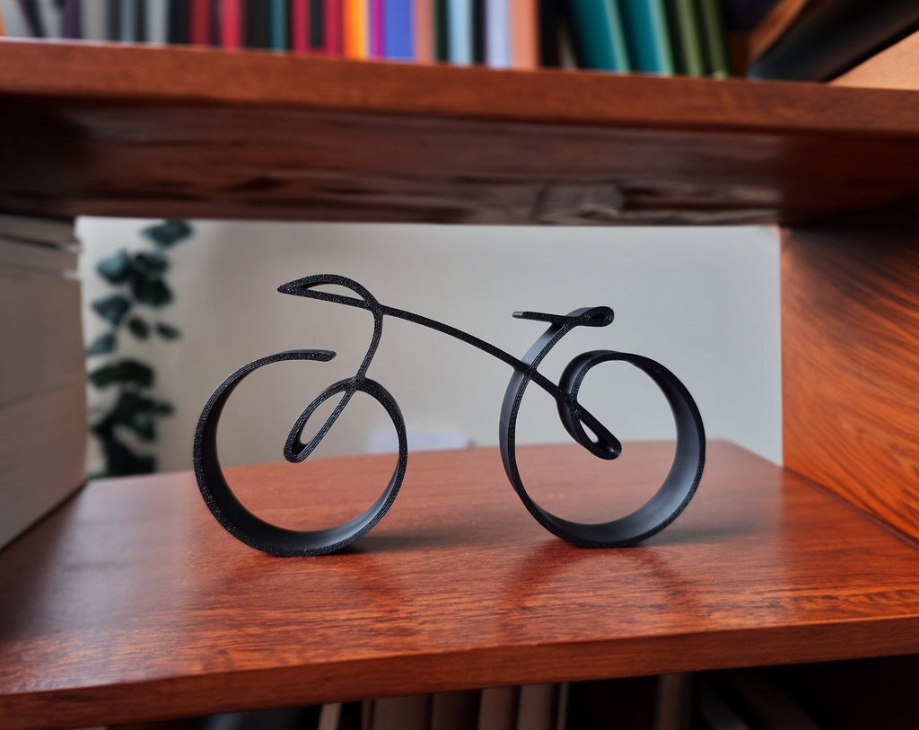 Elegant minimalist bicycle sculpture wireframe style | ventumra