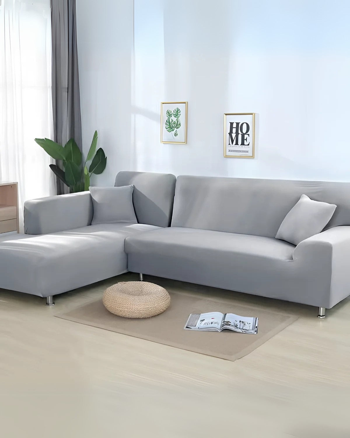 Stretchable L-Shape Sofa Protector Cover | ventumra