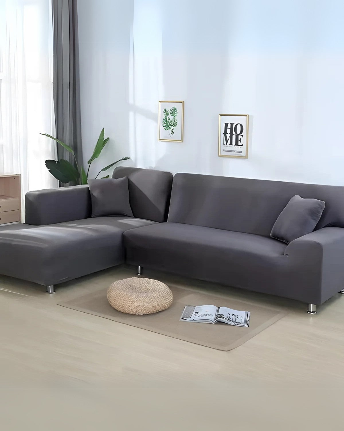 Stretchable L-Shape Sofa Protector Cover | ventumra