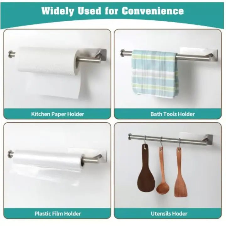 Elegant Wall Kitchen Paper Towel Holder – drill-free & space-saving | ventumra