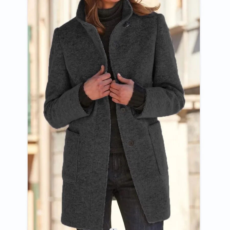 Classic Wool Blend Winter Coat for Women | ventumra