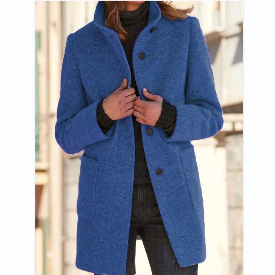 Classic Wool Blend Winter Coat for Women | ventumra