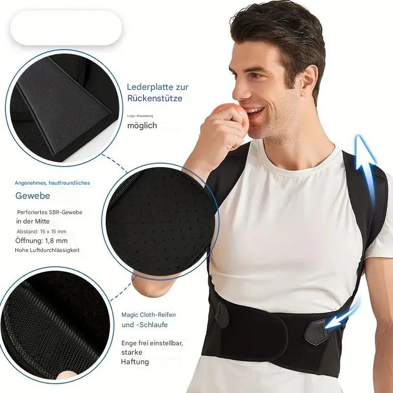 Ergonomic Posture Support Device for Back & Shoulder, Adjustable & Comfortable | ventumra