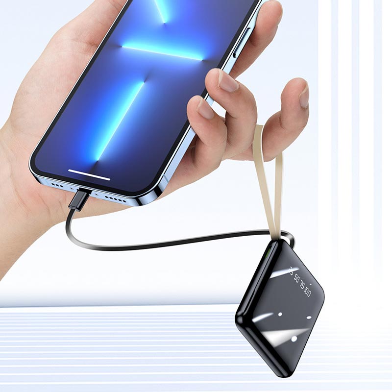 Fast Charge 20000mAh Mini Powerbank with Integrated Cables | ventumra