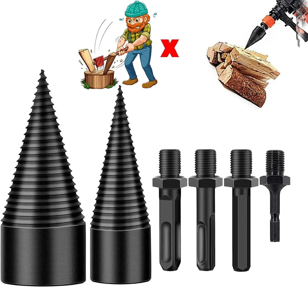 Cordless Drill Wood Splitter Set - Effortless Logging | ventumra