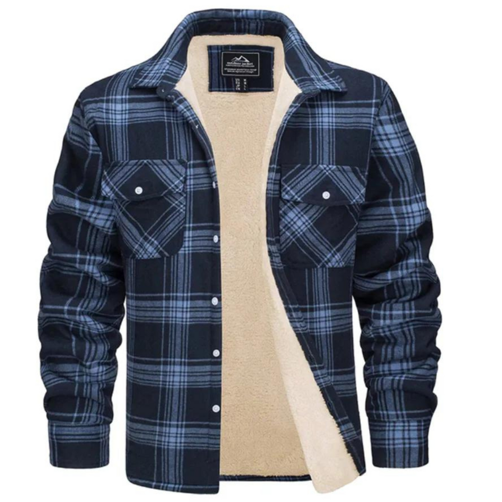 Cozy Fleece-Lined Plaid Shirt Jacket | ventumra