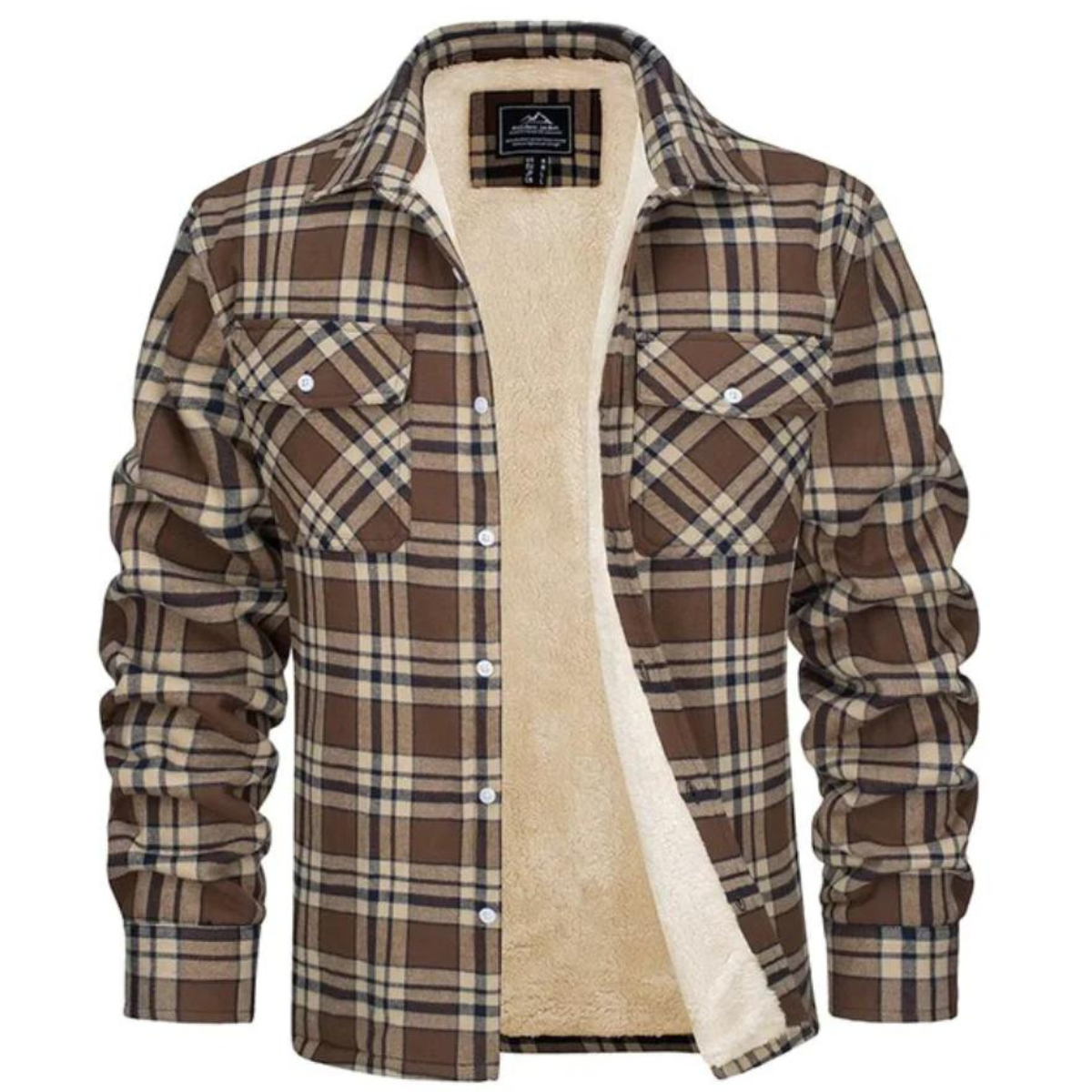 Cozy Fleece-Lined Plaid Shirt Jacket | ventumra