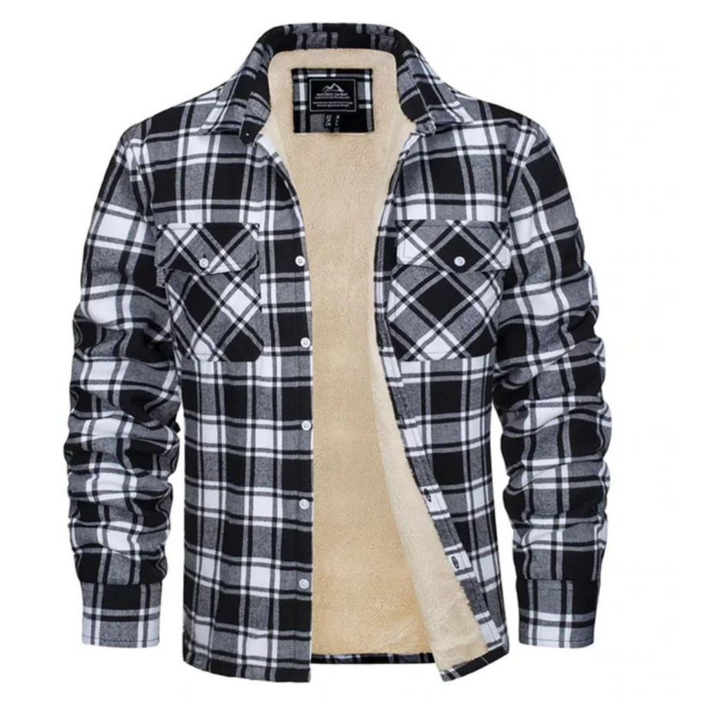 Cozy Fleece-Lined Plaid Shirt Jacket | ventumra