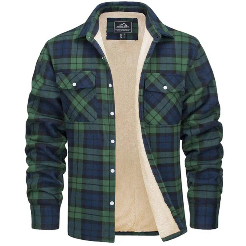 Cozy Fleece-Lined Plaid Shirt Jacket | ventumra