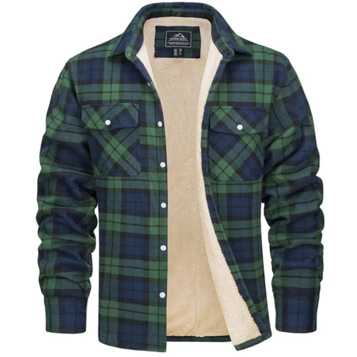 Cozy Fleece-Lined Plaid Shirt Jacket | ventumra