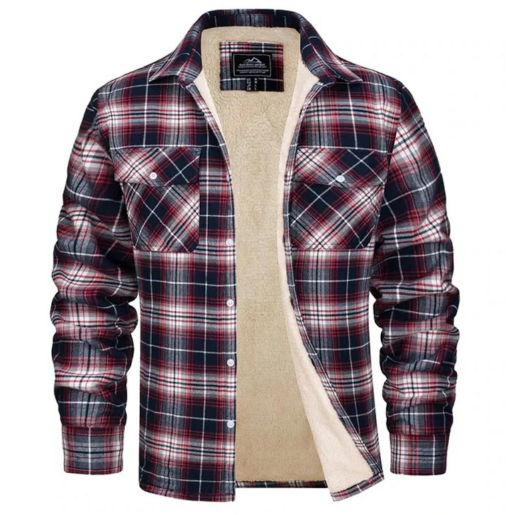 Cozy Fleece-Lined Plaid Shirt Jacket | ventumra
