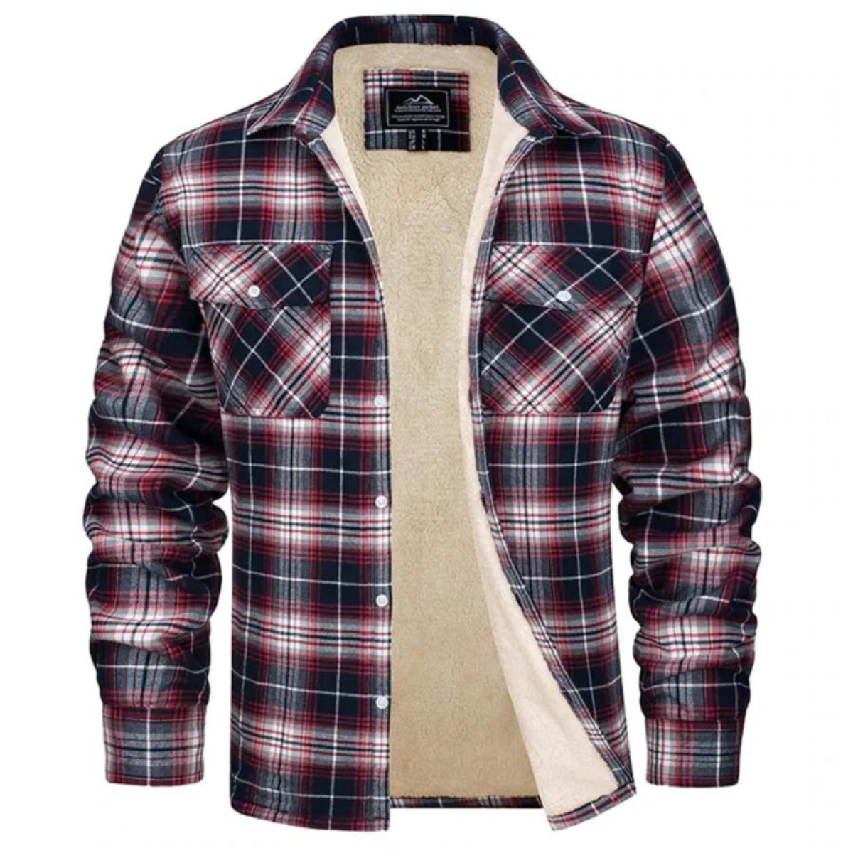 Cozy Fleece-Lined Plaid Shirt Jacket | ventumra