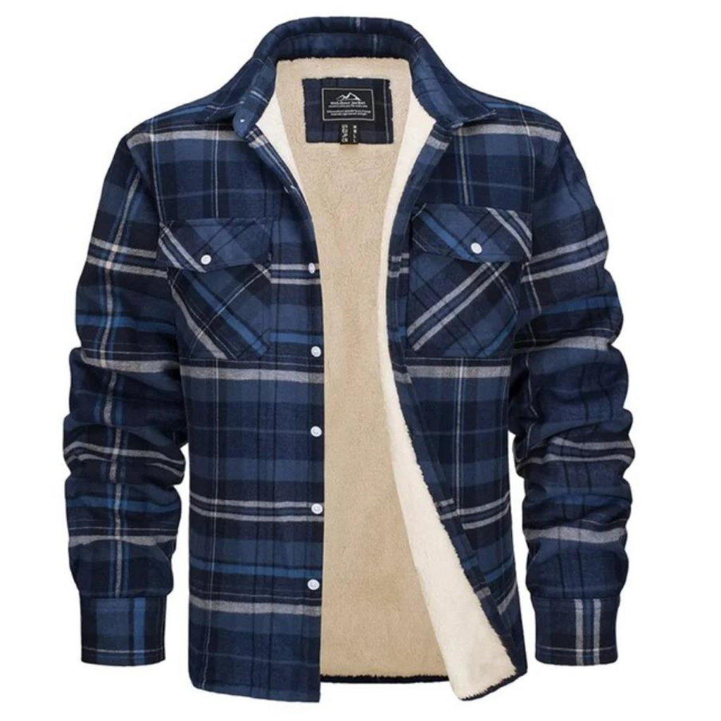 Cozy Fleece-Lined Plaid Shirt Jacket | ventumra