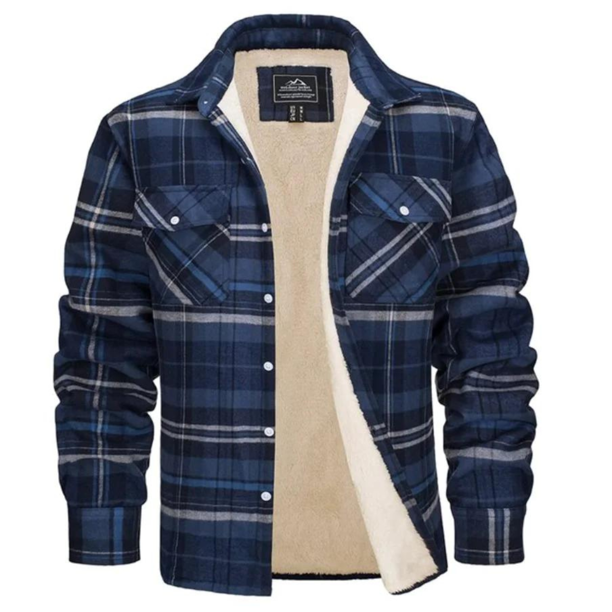 Cozy Fleece-Lined Plaid Shirt Jacket | ventumra